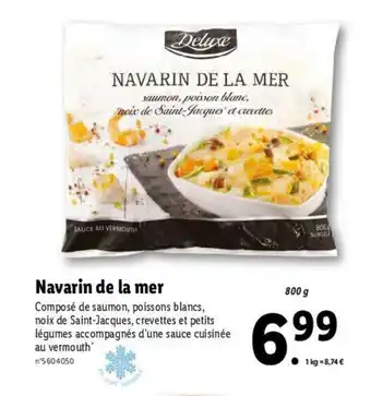 Lidl Navarin de La Mer offre