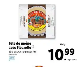 Lidl Tête de Moine offre
