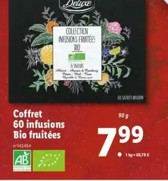 Lidl Coffret 60 Infusions offre
