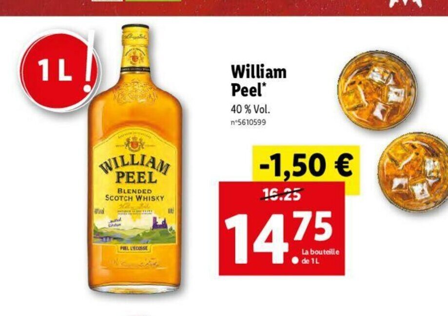 Promo William Peel chez Lidl