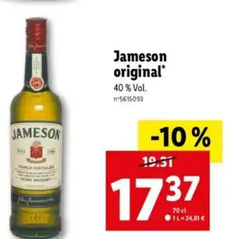 Lidl Jameson Original offre