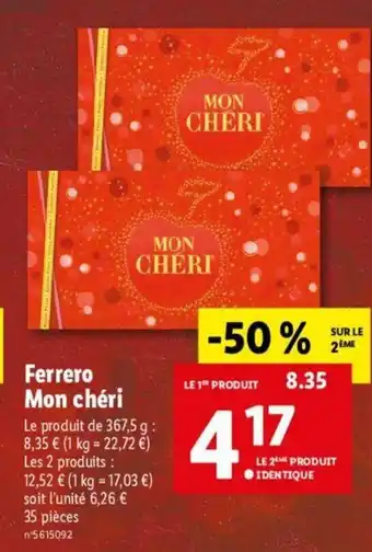 Lidl Ferrero Mon Chéri offre