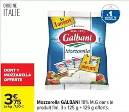 Carrefour Galbani - mozzarella offre