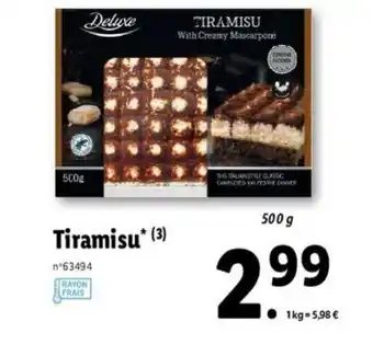 Lidl Tiramisu offre