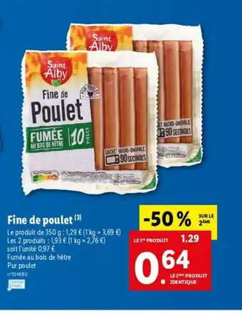 Lidl Fine de Poulet offre