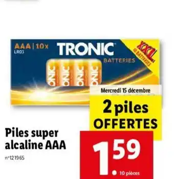 Lidl Piles Super offre