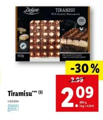 Lidl Tiramisu offre