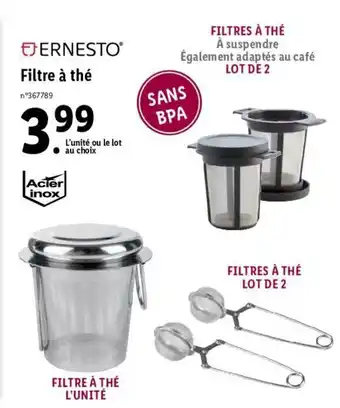 Lidl Filtre à Thé offre