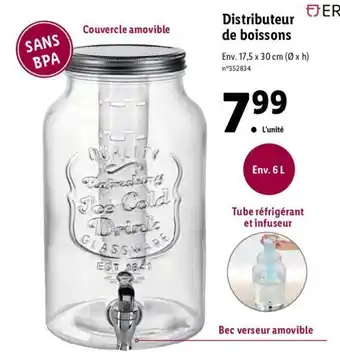 Lidl Distributeur de Boissons offre