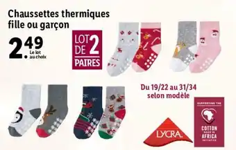 Lidl Chaussettes Thermiques offre