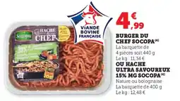 Super U Burger du chef socopa offre
