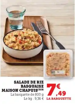 Super U Salade de riz basquaise maison chapuis offre