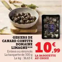 Super U Gesiers de canard confits domaine limagne offre