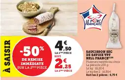 Super U Saucisson sec de savoie vpf bell france offre