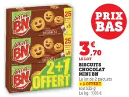 Super U Biscuits chocolat mini bn offre