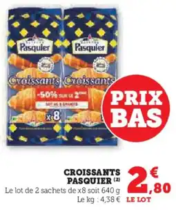 Super U Croissants € pasquier offre