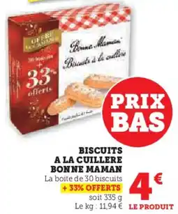 Super U Biscuits a la cuillere bonne maman offre
