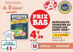 Super U Ravioles dauphine au comte aop saint jean offre