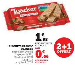 Super U Biscuits classic loacker offre
