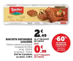 Super U Biscuits patisserie loacker offre