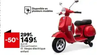 BUT Vespa électrique enfant offre