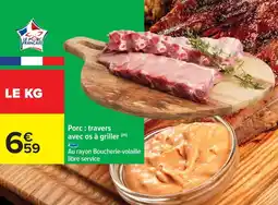 Cora x Carrefour Porc travers avec os à griller offre
