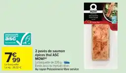 Cora x Carrefour 2 pavés de saumon épices thaï asc mowi offre