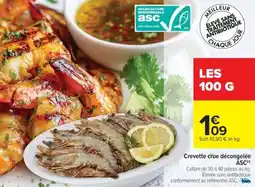 Cora x Carrefour Crevette crue décongelée asc offre