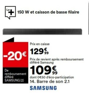 BUT Barre de son 2.1 offre