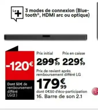 BUT Barre de son 2.1 offre