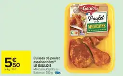 Cora x Carrefour Cuisses de poulet assaisonnées le gaulois offre