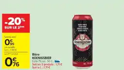Cora x Carrefour Bière koenigsbier offre