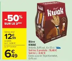 Cora x Carrefour Bière kwak offre