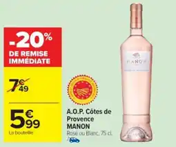 Cora x Carrefour A.o.p. côtes de provence manon offre
