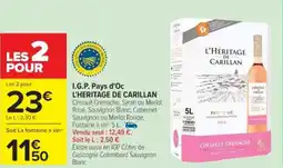 Cora x Carrefour I.g.p. pays d'oc l'heritage de carillan offre