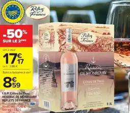 Cora x Carrefour I.g.p. côtes de thau réserve de monrouby reflets de france offre