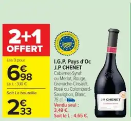 Cora x Carrefour I.g.p. pays d'oc j.p chenet offre
