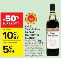 Cora x Carrefour A.o.p. saint-émilion la cave d'augustin florent offre