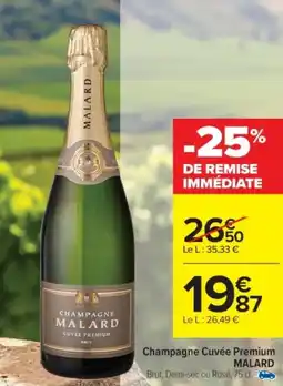 Cora x Carrefour Champagne cuvée premium malard offre