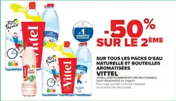 Cora x Carrefour Sur tous les packs d'eau naturelle et bouteilles aromatisées vittel offre