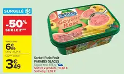Cora x Carrefour Sorbet plein fruit paradis glaces offre