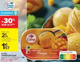 Cora x Carrefour Sorbets carrefour extra offre