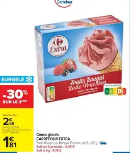 Cora x Carrefour Cônes glacés carrefour extra offre