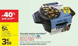 Cora x Carrefour Coccotte moules marinière offre