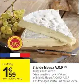 Cora x Carrefour Brie de meaux a.o.p offre