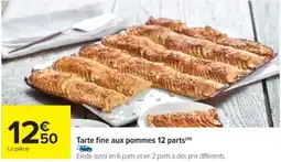 Cora x Carrefour Tarte fine aux pommes 12 parts offre