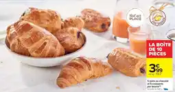 Cora x Carrefour 5 pains au chocolat et 5 croissants pur beurre offre