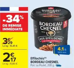 Cora x Carrefour Effilochés bordeau chesnel offre