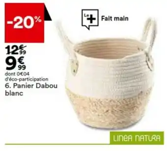 BUT Panier Dabou blanc offre