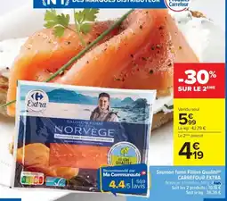 Cora x Carrefour Saumon fumé filière qualité carrefour extra offre
